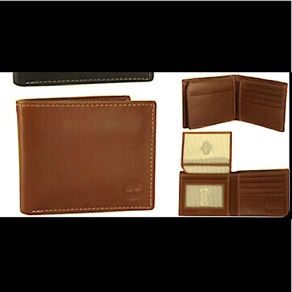 MENS TIMBERLAND Brown Genuine Leather Wallet!